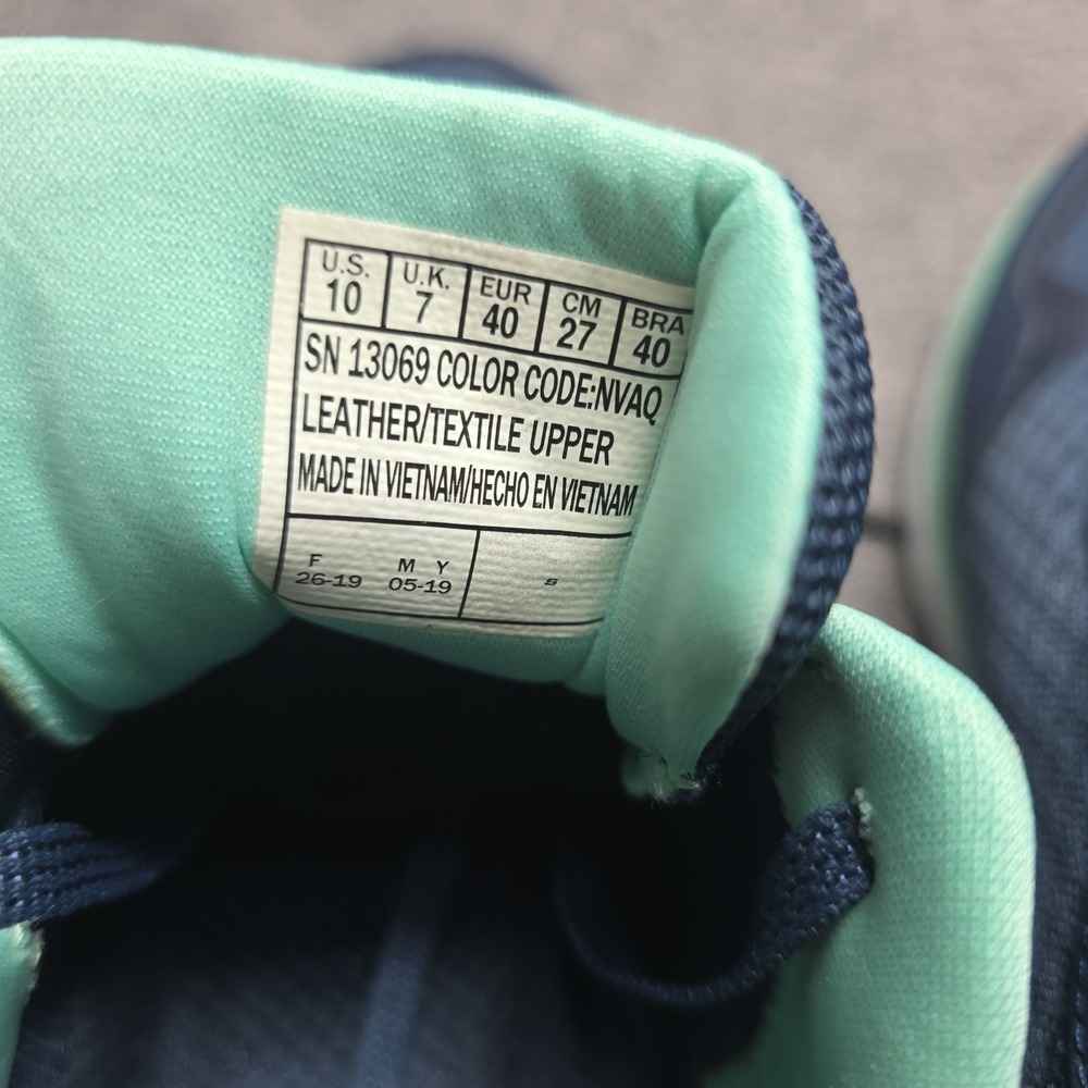 Skechers Lite-Weight Sneakers Women 10 Navy Blue Mint Green Mesh Athletic Shoes - Picture 6 of 7